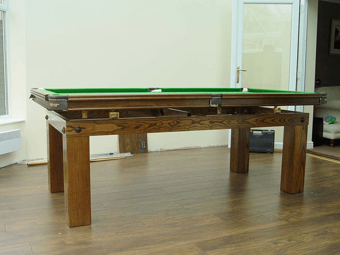 Rise and Fall Mechanism on a convertible snooker table